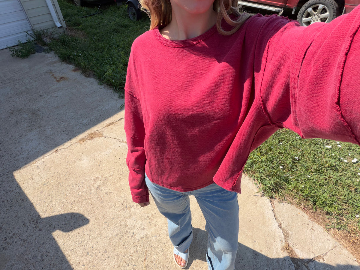 On Repeat Top- Red